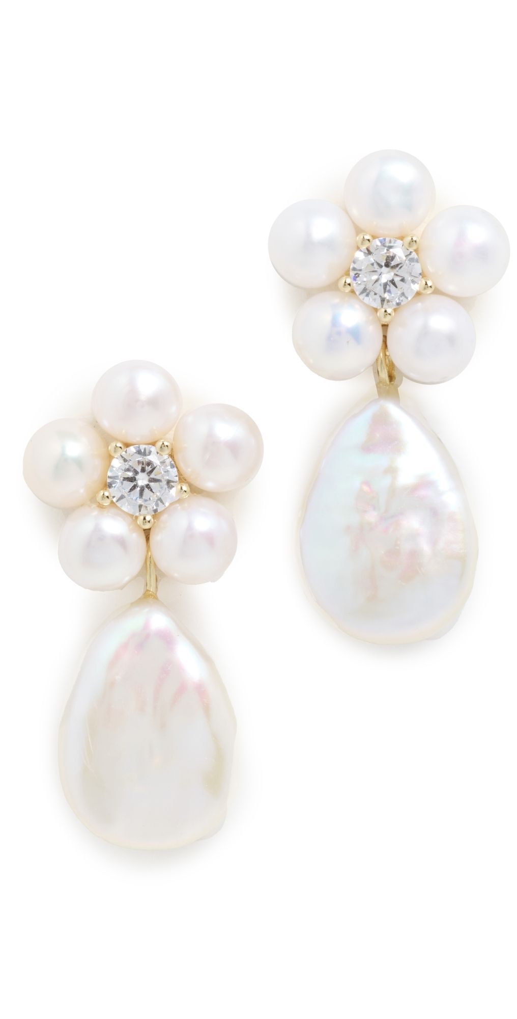 SHASHI Daisy Pearl Drop Earrings Pearl One Size