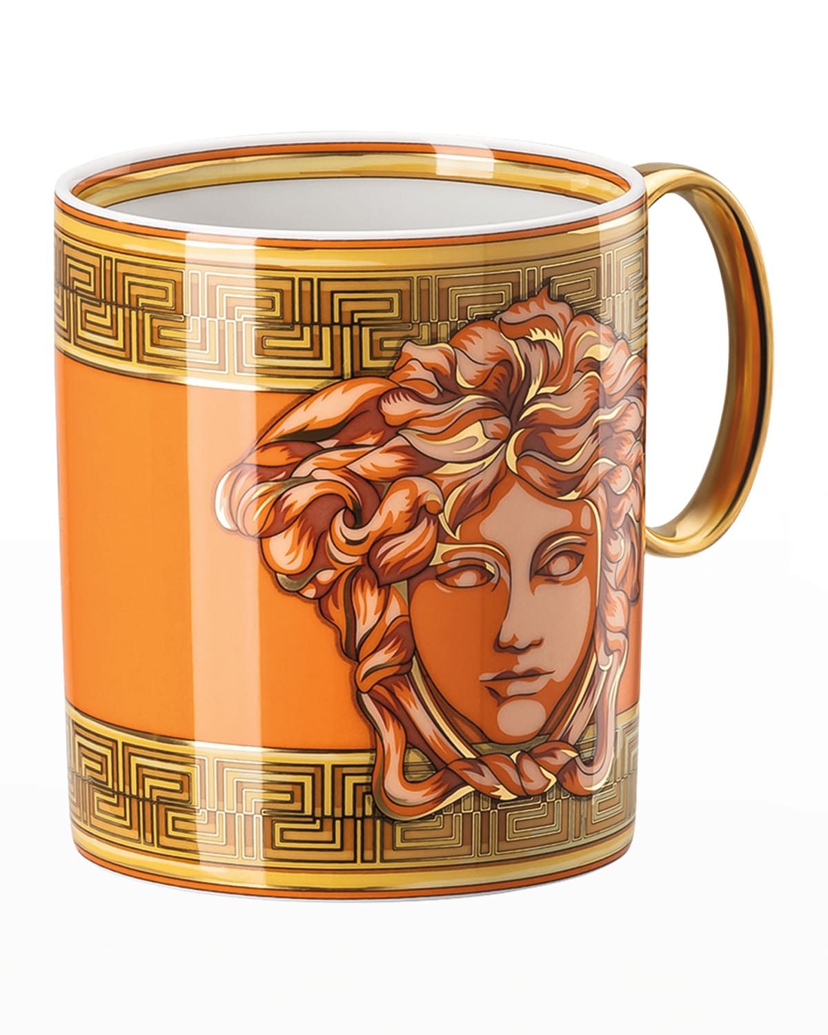 Medusa Amplified Orange Coin Mug With Handle