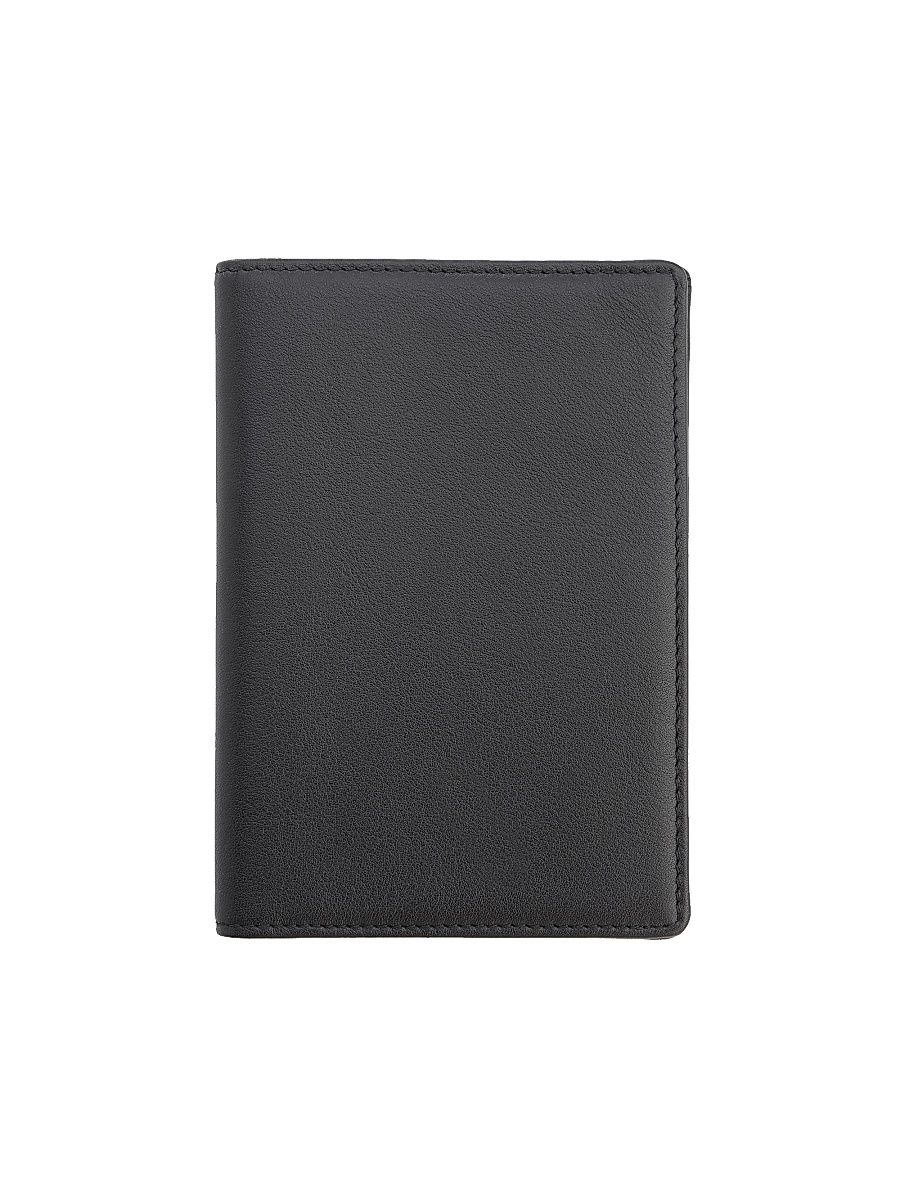 Women's RFID-Blocking Leather Passport Case - Black