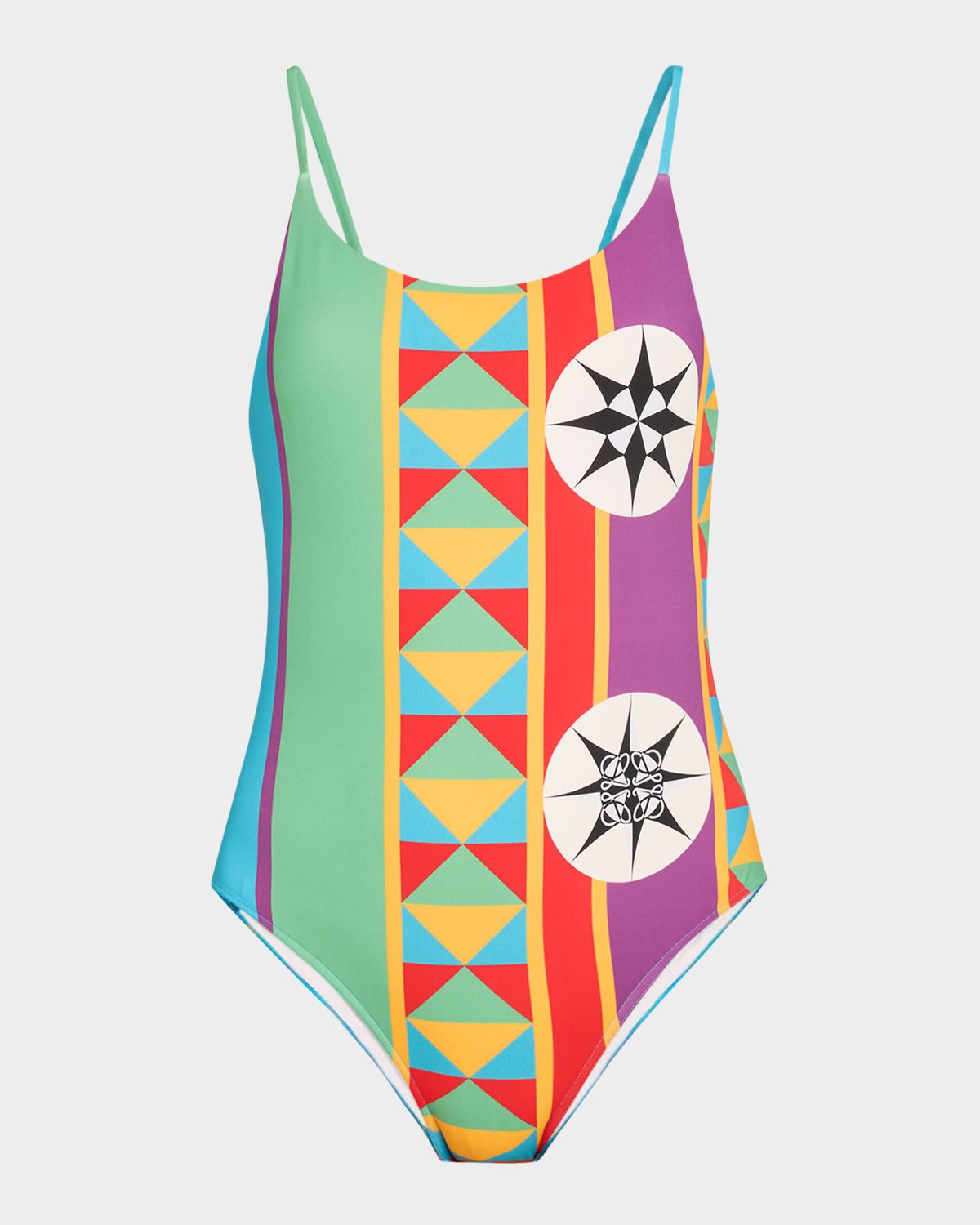 Anagram Geo Print Low-Back One-Piece Swimsuit