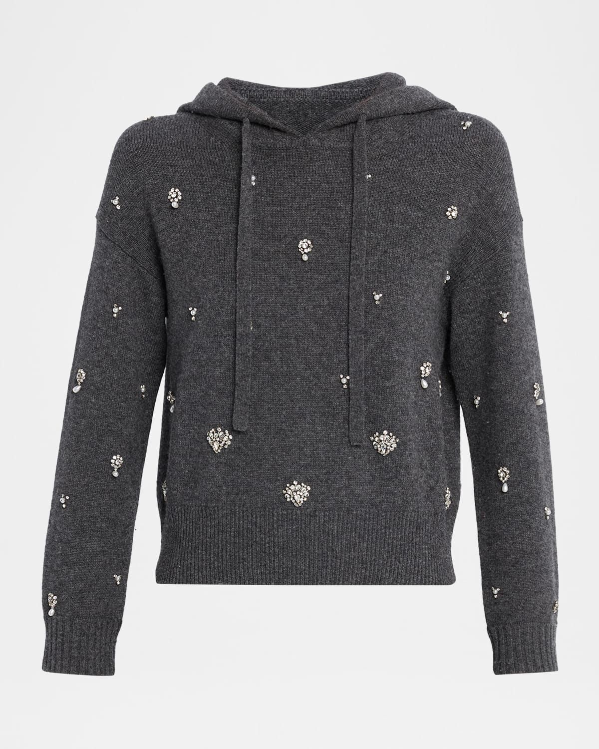 Karmen Wool-Cashmere Embellished Hoodie