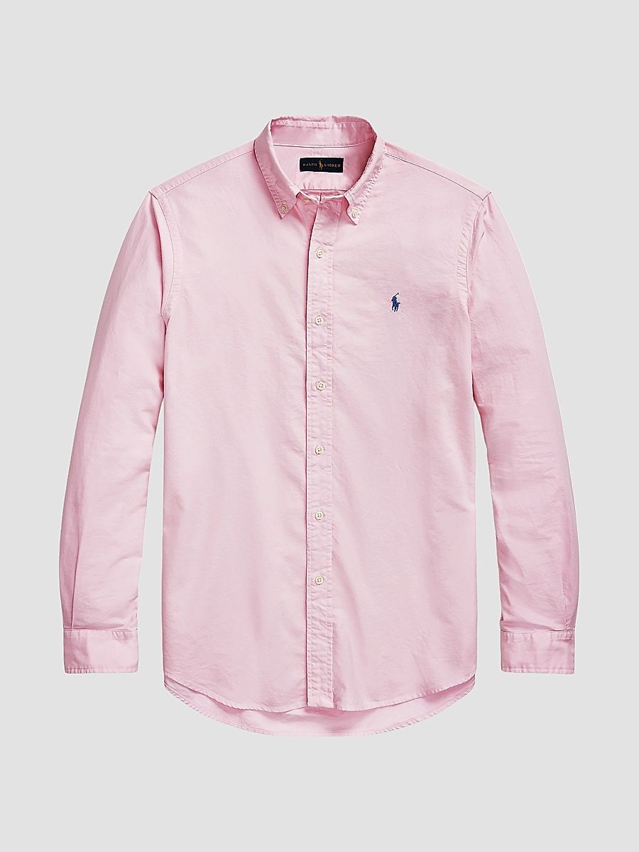 Men's Classic-Fit Garment-Dyed Oxford Shirt - Carmel Pink - Size XXL