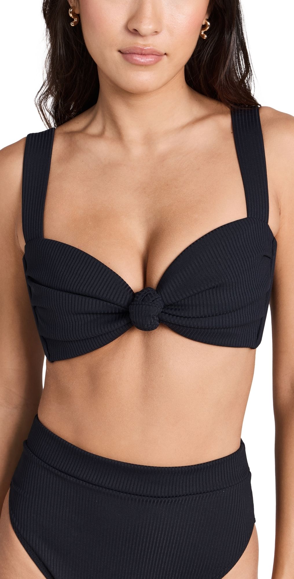 Montce Hayden Bikini Top Black Rib XS