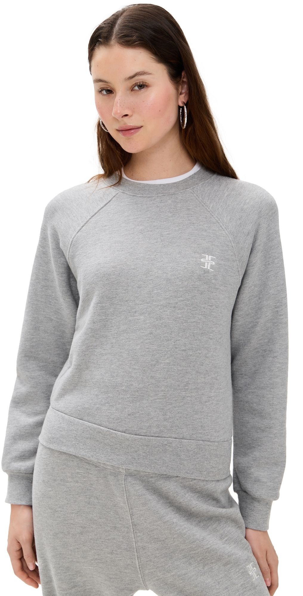 Éterne Shrunken Raglan Sweatshirt Heather Grey M
