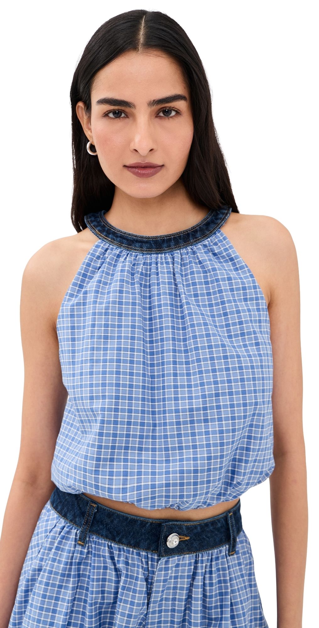 Cinq à Sept Cassidi Top Bleu Crush/Ultramarine Multi M