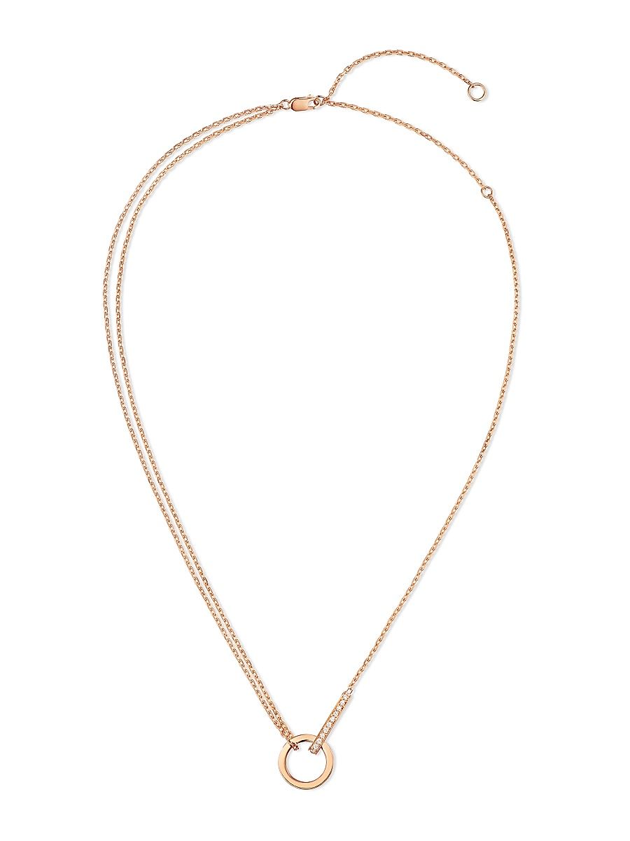 Women's Berbere 18K Rose Gold & Diamond Necklace - Pink Gold