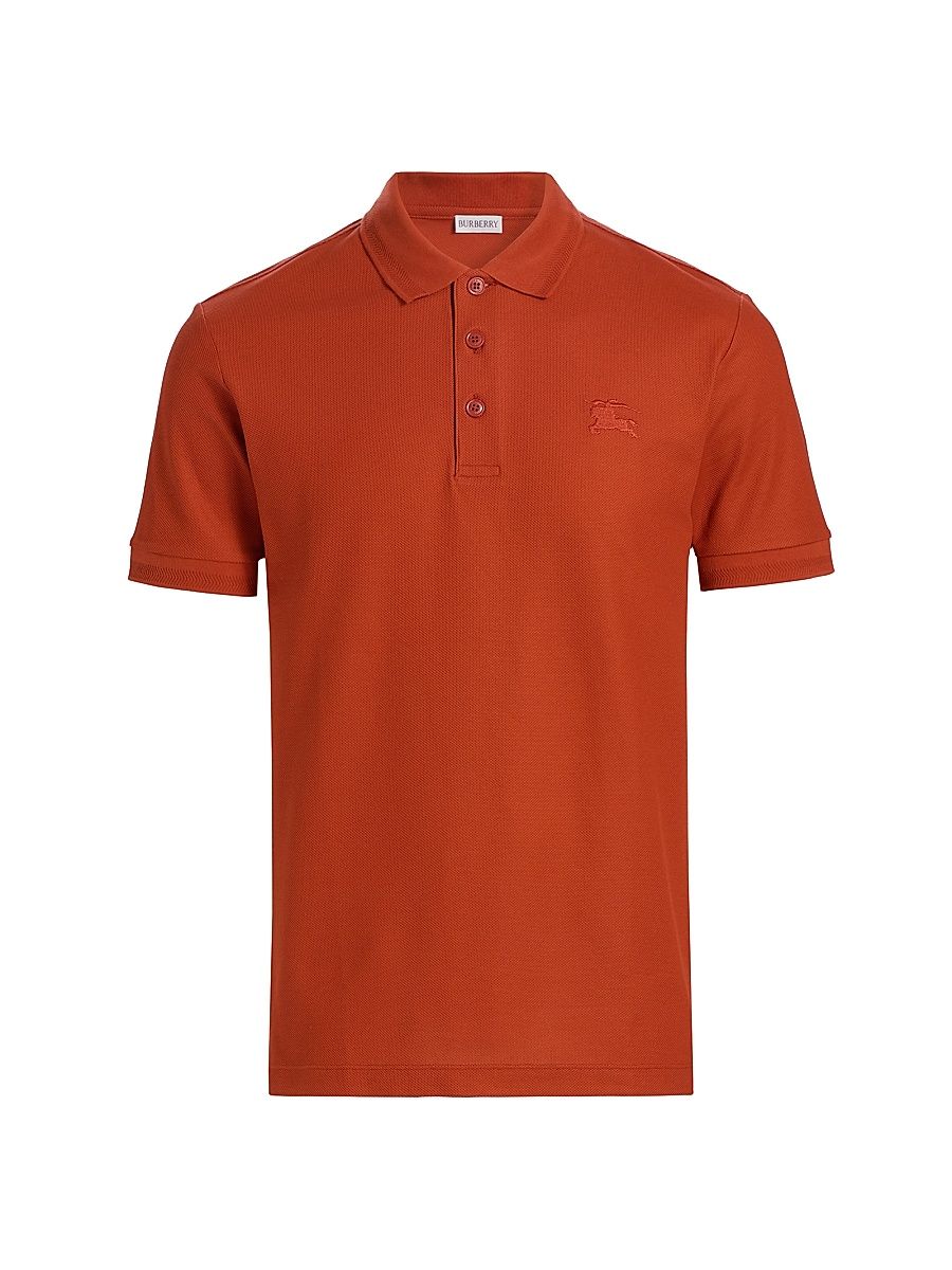 Men's Eddie EKD Cotton Polo Shirt - Fire Orange - Size XL