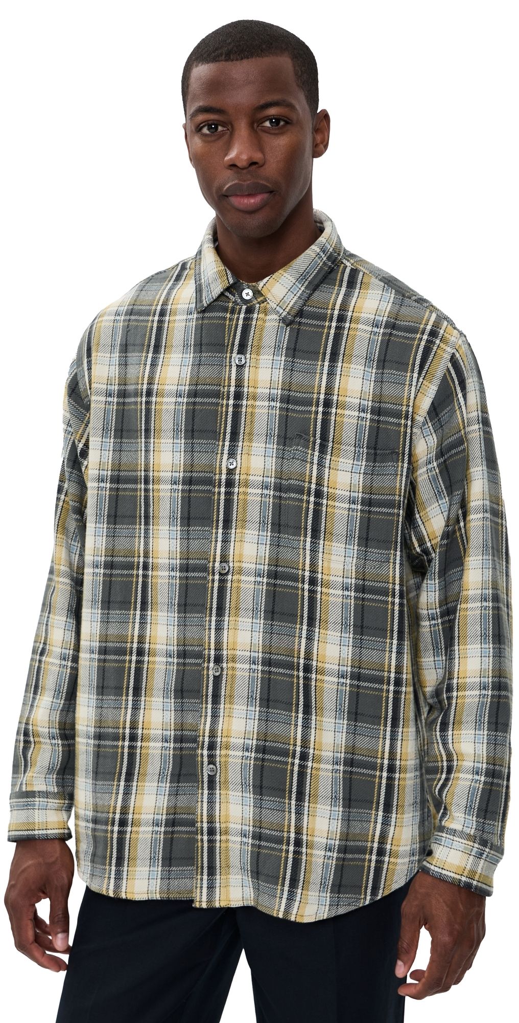Aaron Levine Sunburn Flannel Grey Multi S