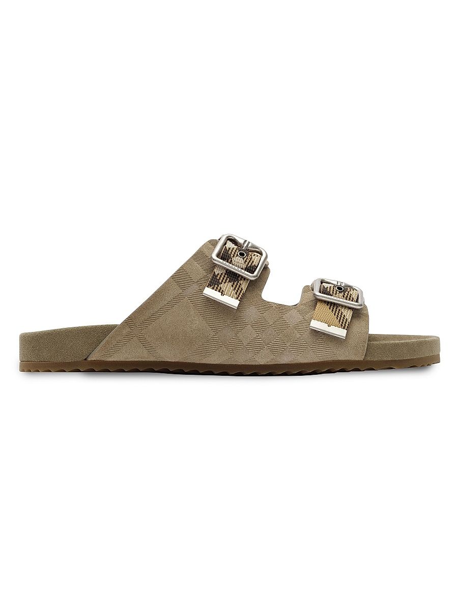 Men's MF Urchin Suede Check Sandals - Sparrow Beige - Size 13