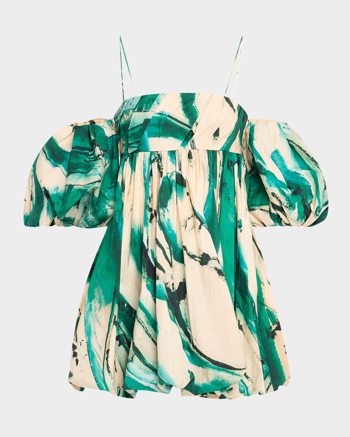 UJ x Lee Krasner Hartigan Portrait in Green Mini Dress