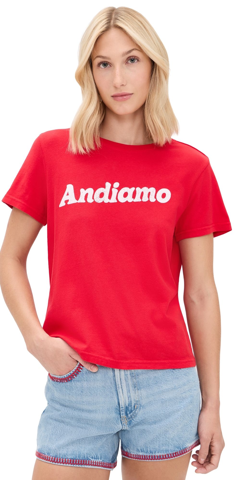 RAILS RAILS x Giadzy The Classic Crew Tee Andiamo Tomato S