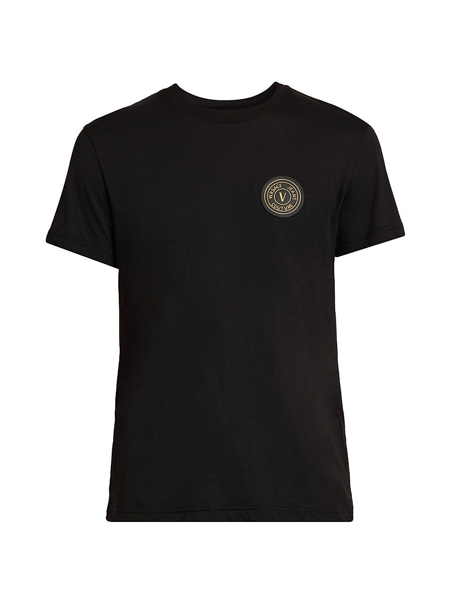 Men's Logo Stretch-Cotton Crewneck T-Shirt - Black Gold - Size XXL