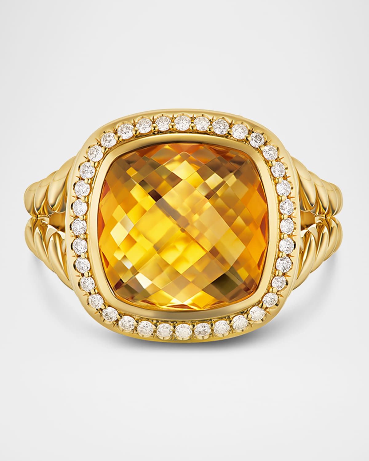 Albion Ring with Gemstones and Diamonds in 18K Gold
