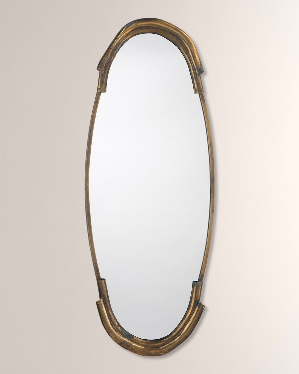 Margaux Mirror in Antiqued Brass