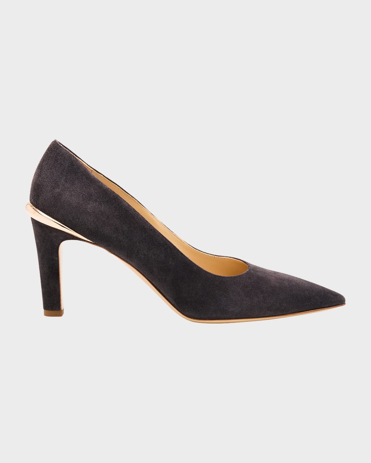 75mm Edwina Suede Pointed-Toe Pumps