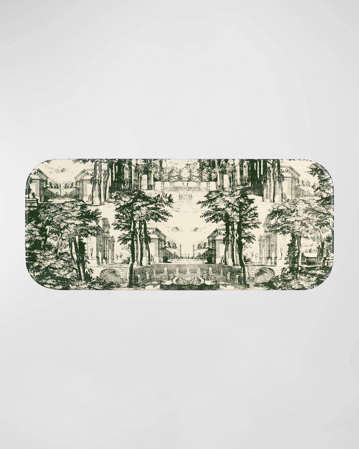 Tray 25X60cm - Giardino Settecentesco Green Ivory