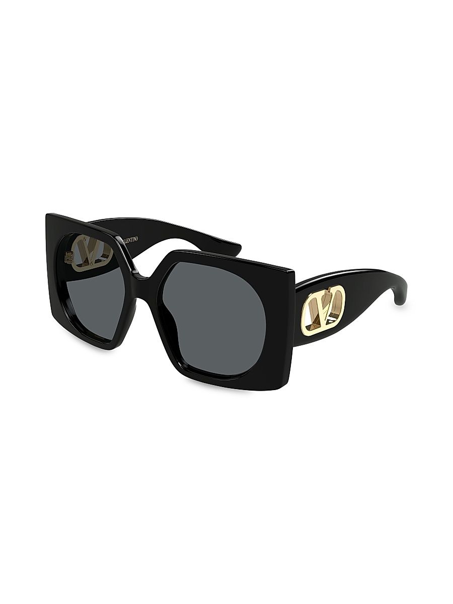 Women's Vain Bold 55MM Square Sunglasses - Black
