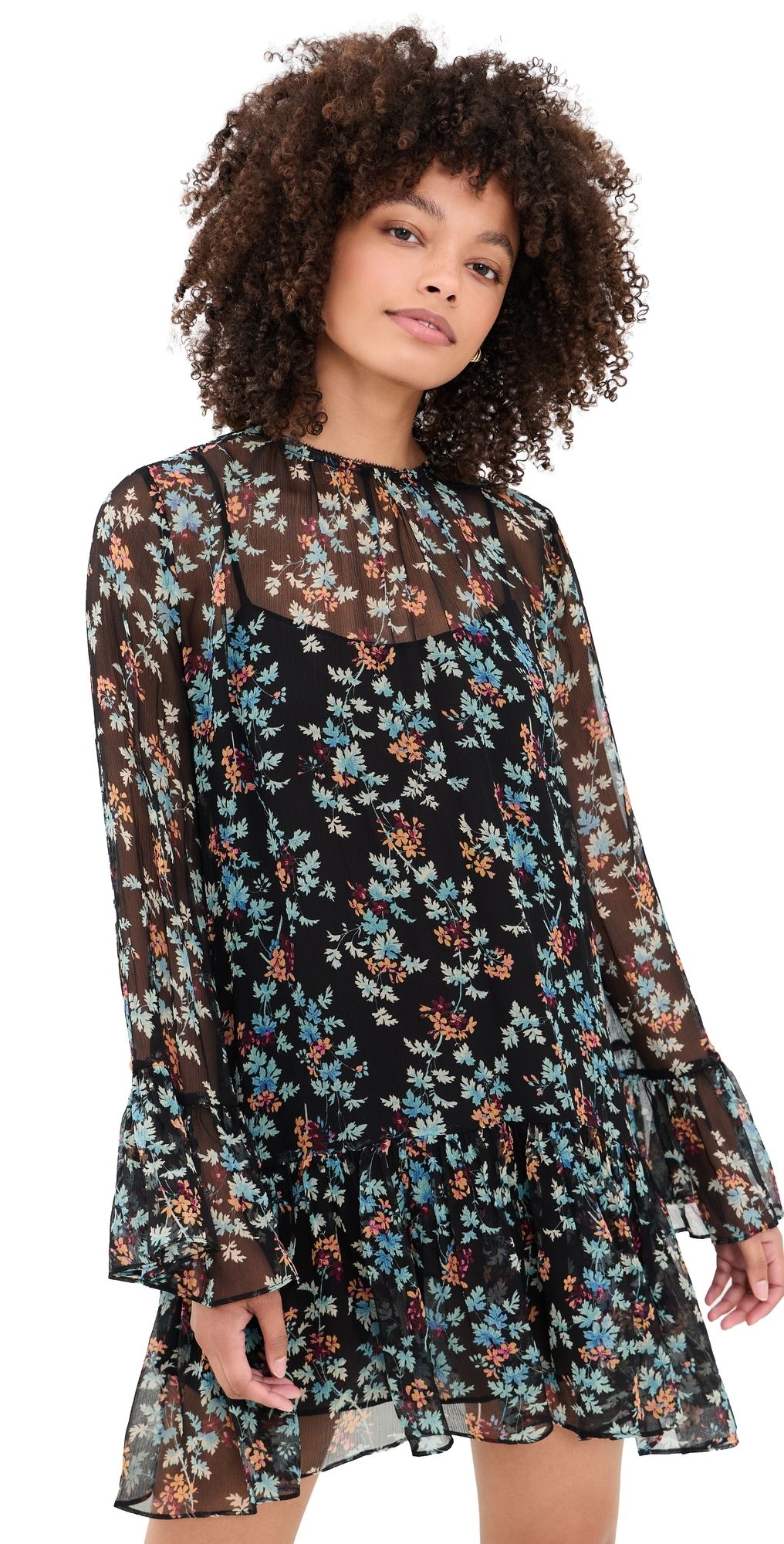 Ulla Johnson Emmeline Silk Mini Dress Nightshade 14