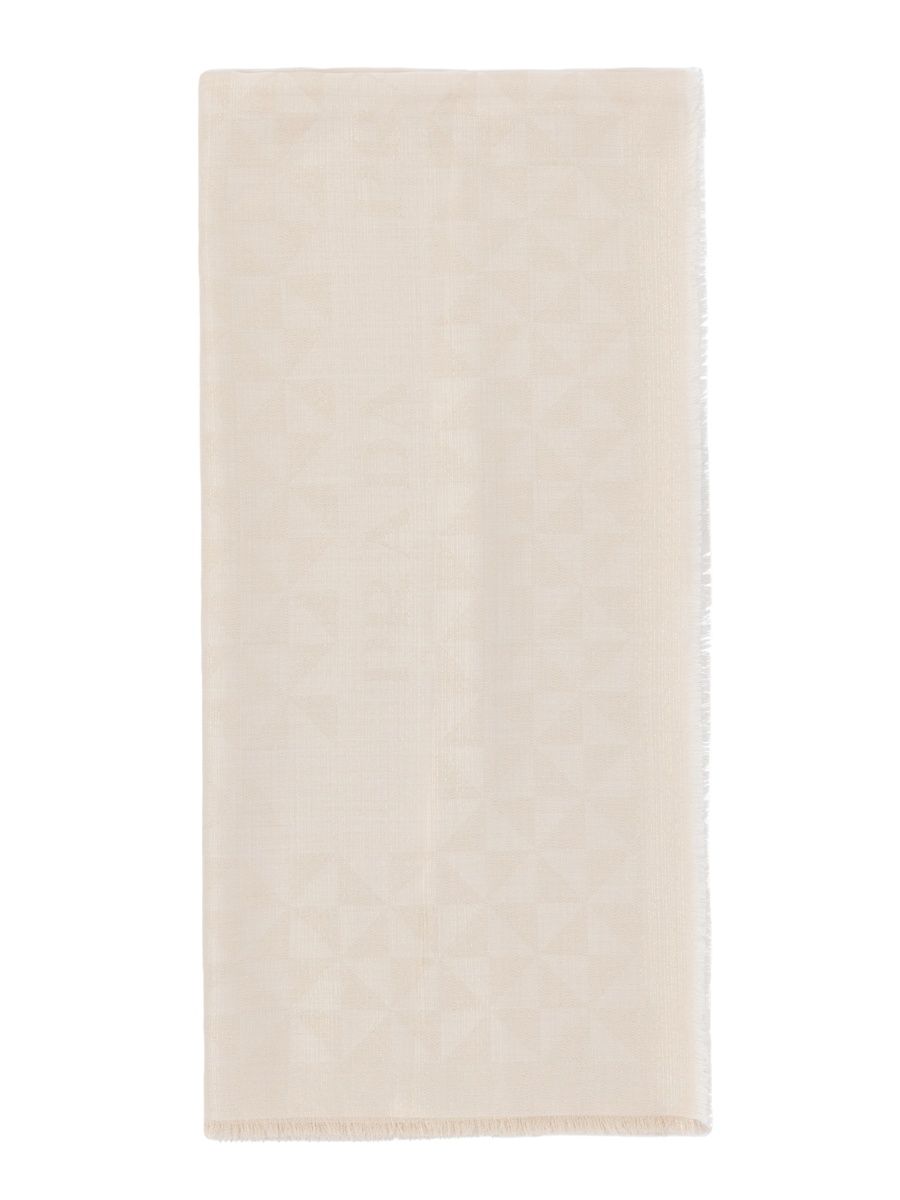 Prada Women's Wool Silk and Cashmere Shawl - White