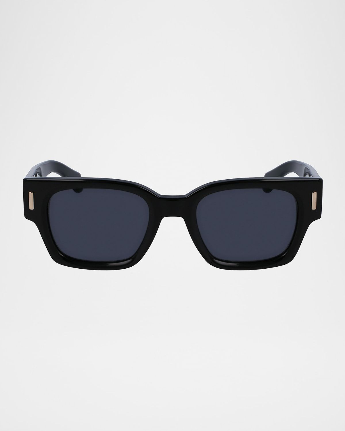 Men & apos;s Rivets Acetate Rectangle Sunglasses, 52mm