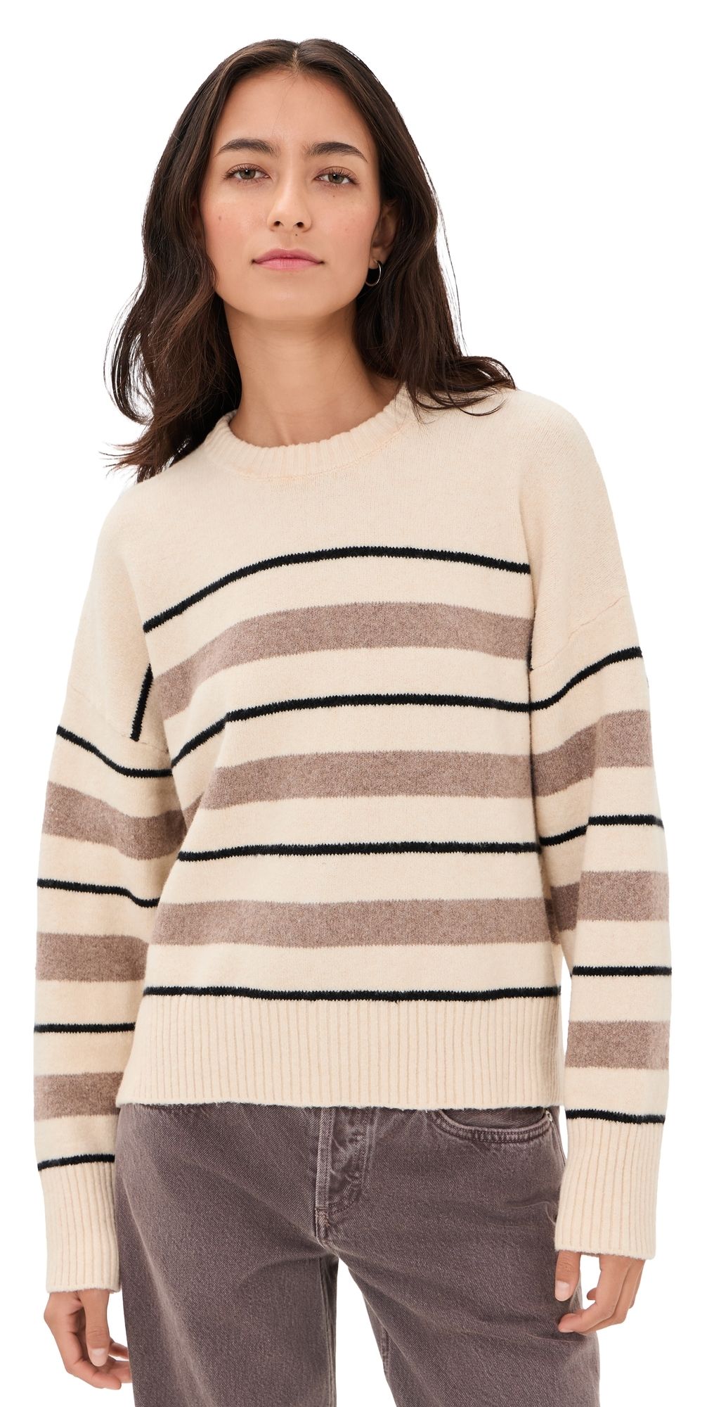 Z Supply Cirrus Stripe Sweater Chalk M