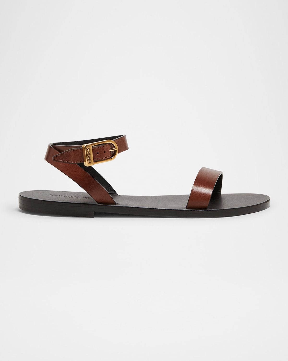 Sahara Leather Ankle-Strap Sandals