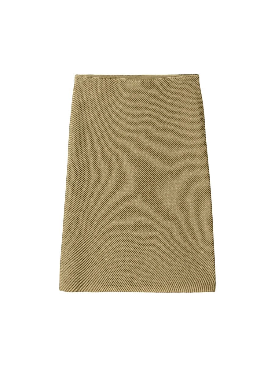 Women's Silk Mid-Length Skirt - Green - Size 2