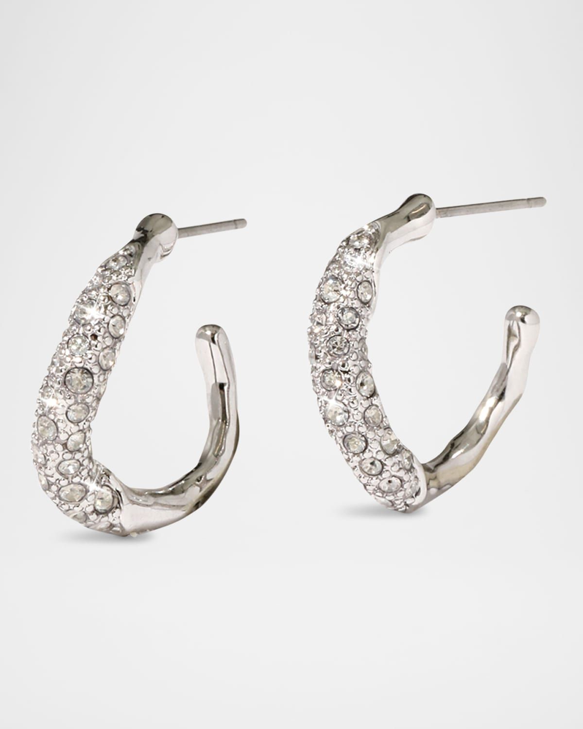 Solanales Crystal Twist Mini Hoop Earrings