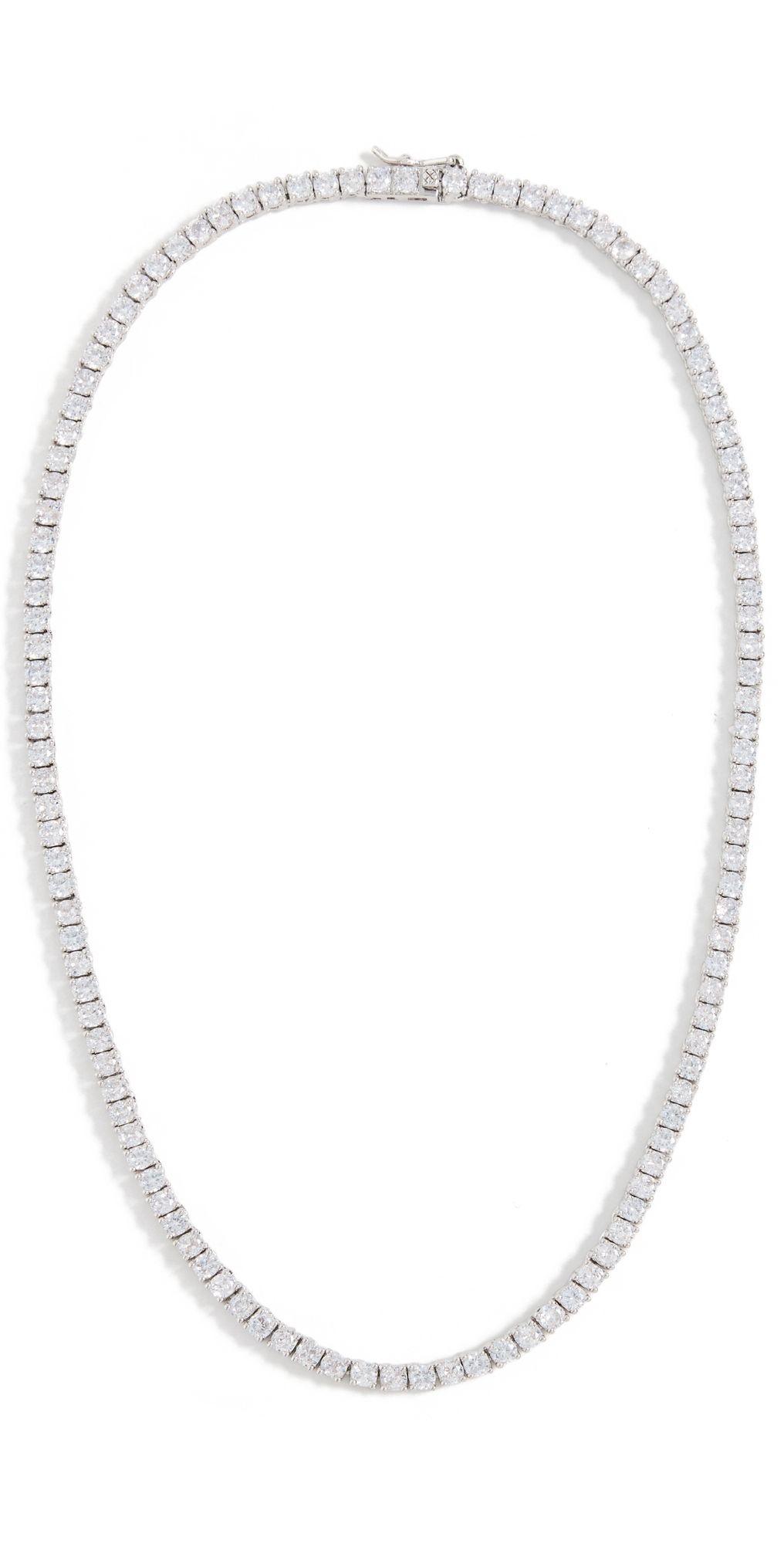 SHASHI Medium Tennis Necklace Silver One Size