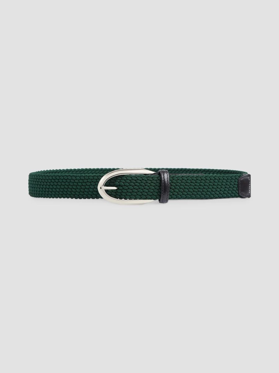 Givenchy Men's Pinch Braided Belt in Webbing - Khaki - Size 38