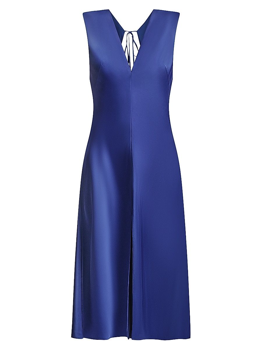 Women's Leha Cut-Out-Back Satin Midi Dress - Ultra Violet - Size 14