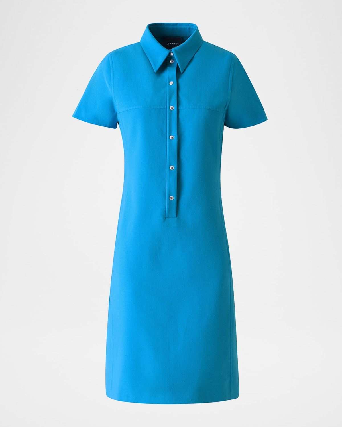 Short-Sleeve Cotton-Silk Polo Dress