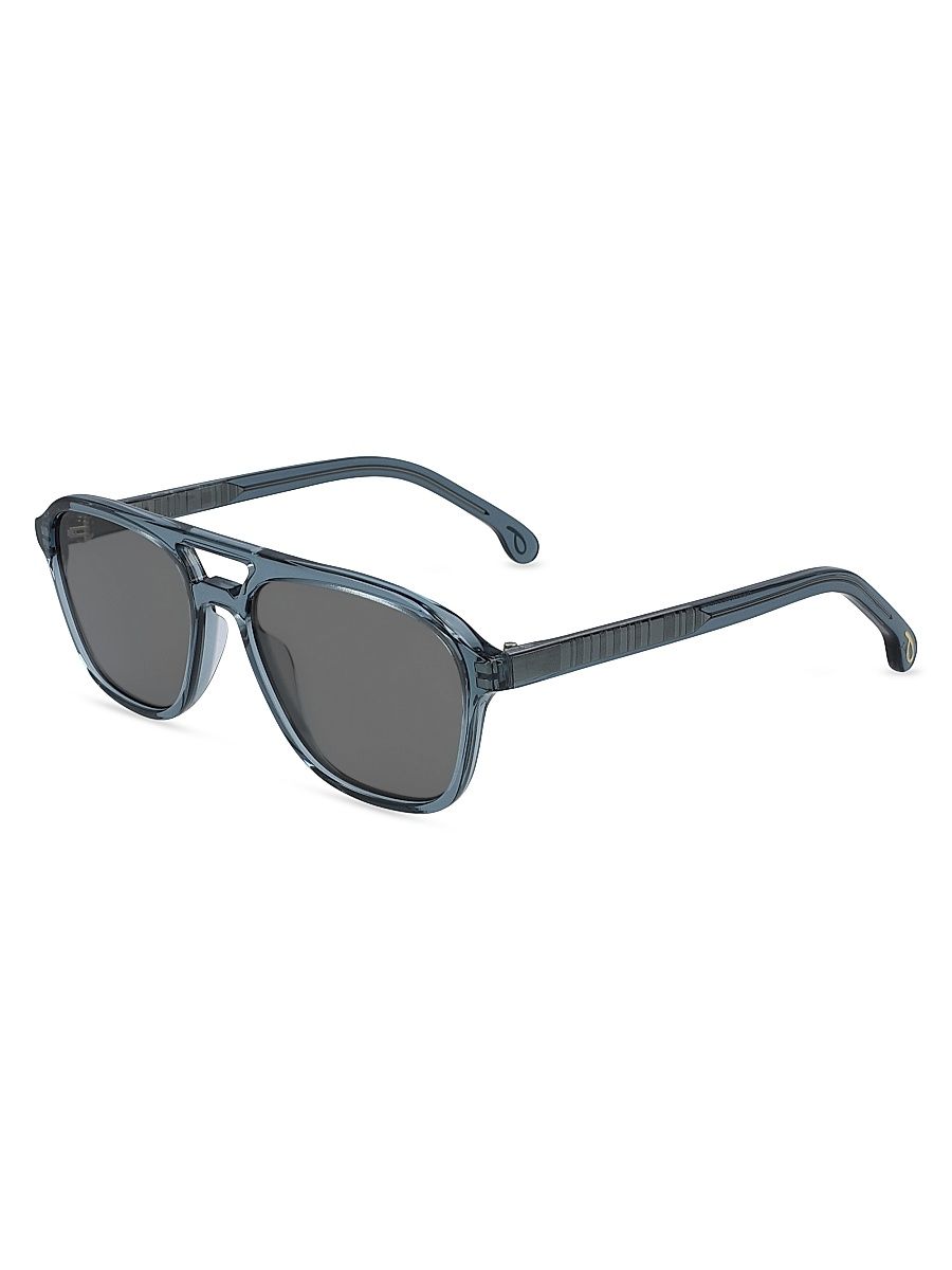 Men's Alder 55MM Aviator Sunglasses - Warm Grey