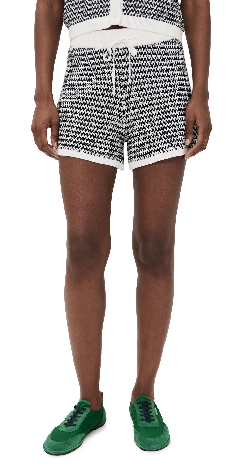 Varley Villiers Knit Shorts Snow White/Black XS