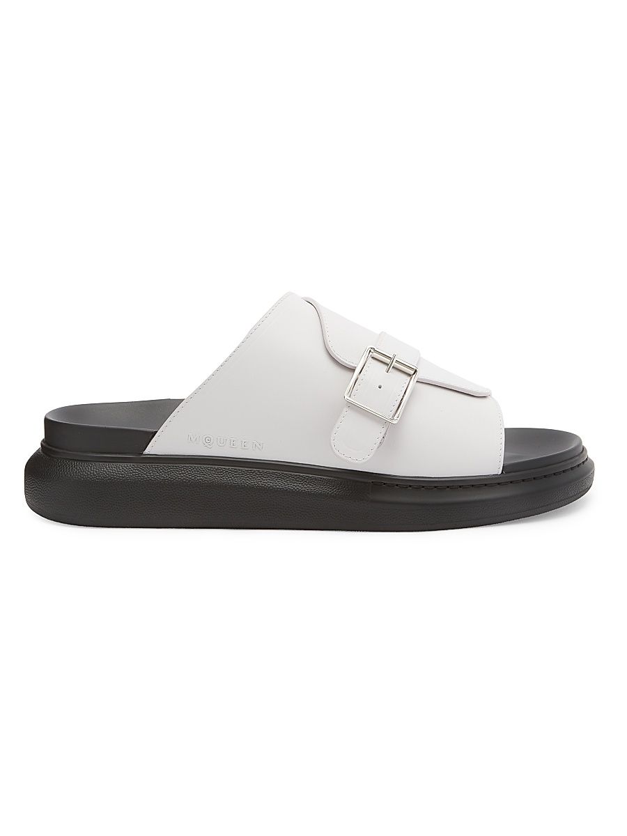 Men's Hybrid Buckle Rubber Slide Sandals - Ash Grey - Size 8.5