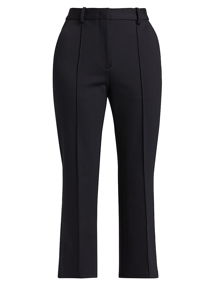 Women's Pintuck Flared Crop Pants - Black - Size 10