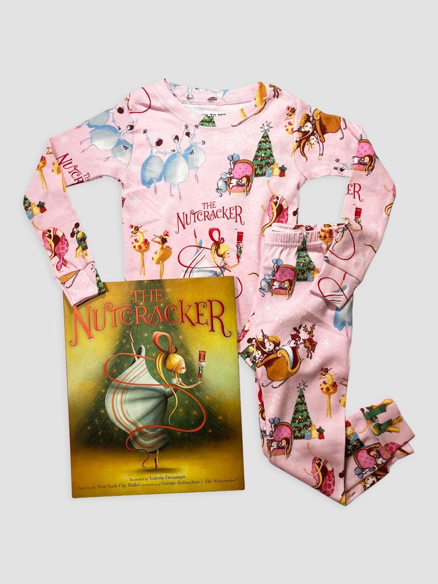 Books To Bed Unisex Little Girl's & Girl's 3-Piece Cotton Pajamas & Book Set - Pink - Size 4