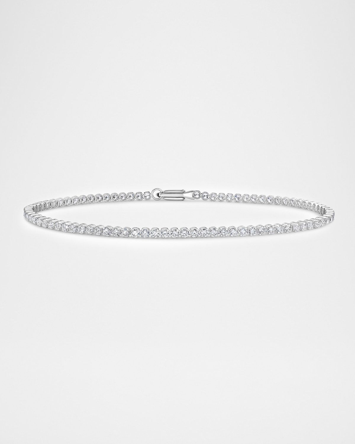18K White Gold Diamond Bracelet, 1.98tcw, 7"L