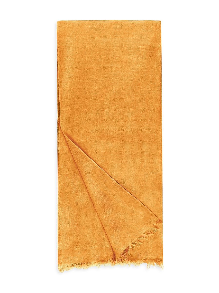 Women's Ibiza Cashmere & Cotton Scarf - Bright Corail