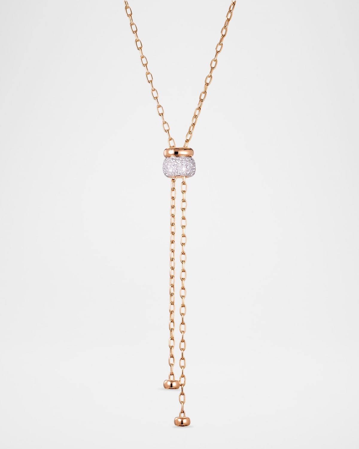 Iconica 18K Rose Gold Diamond Lariat Necklace