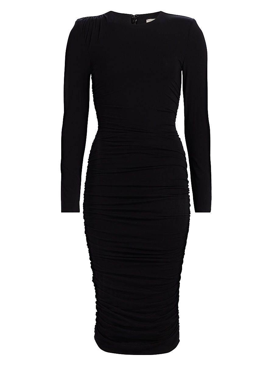 Women's Paityn Shirred Midi-Dress - Black - Size 18