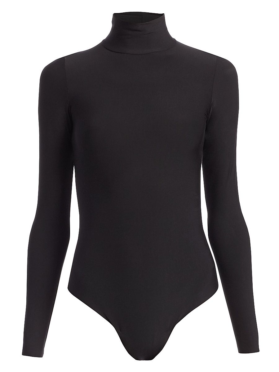 Women's Butter Turtleneck Bodysuit - Black - Size XL