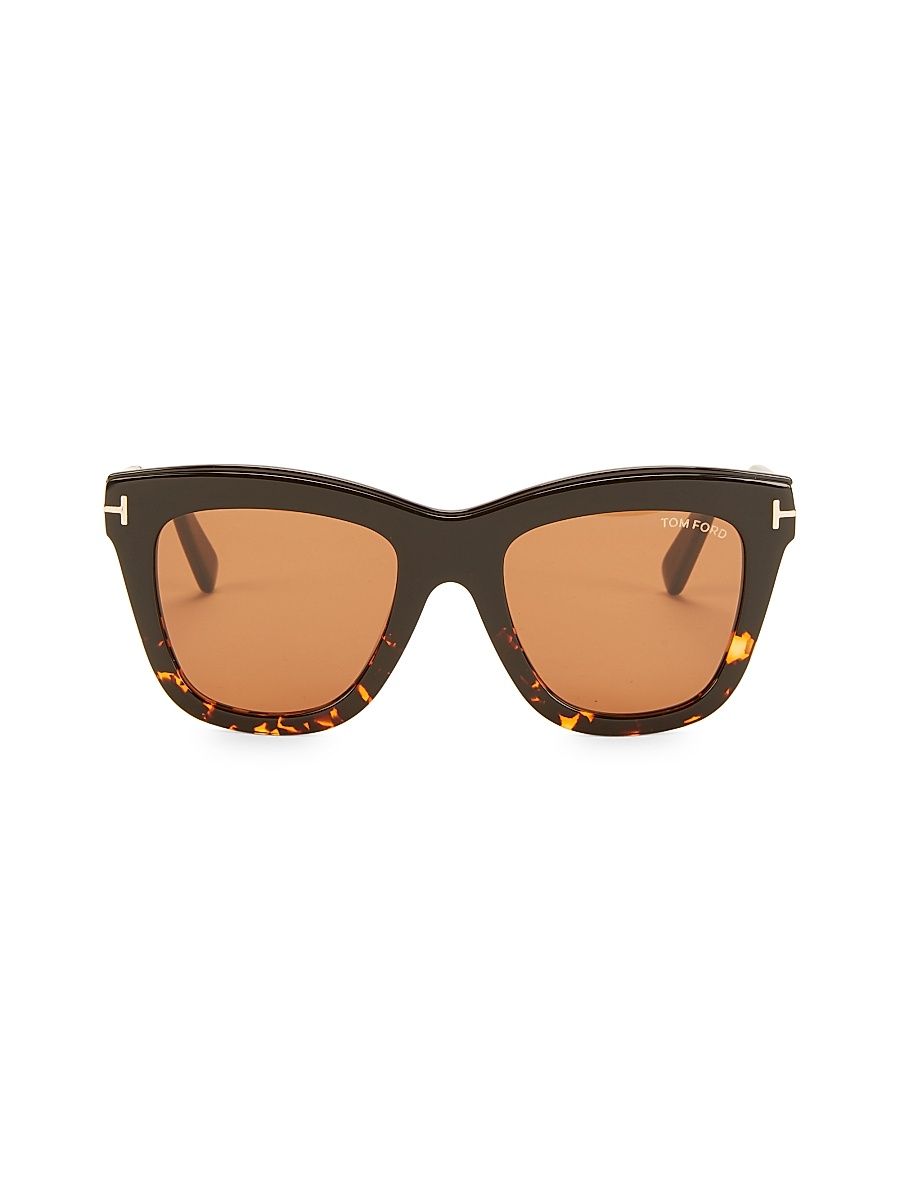 Women's Julie 52MM Square Sunglasses - Black Brown