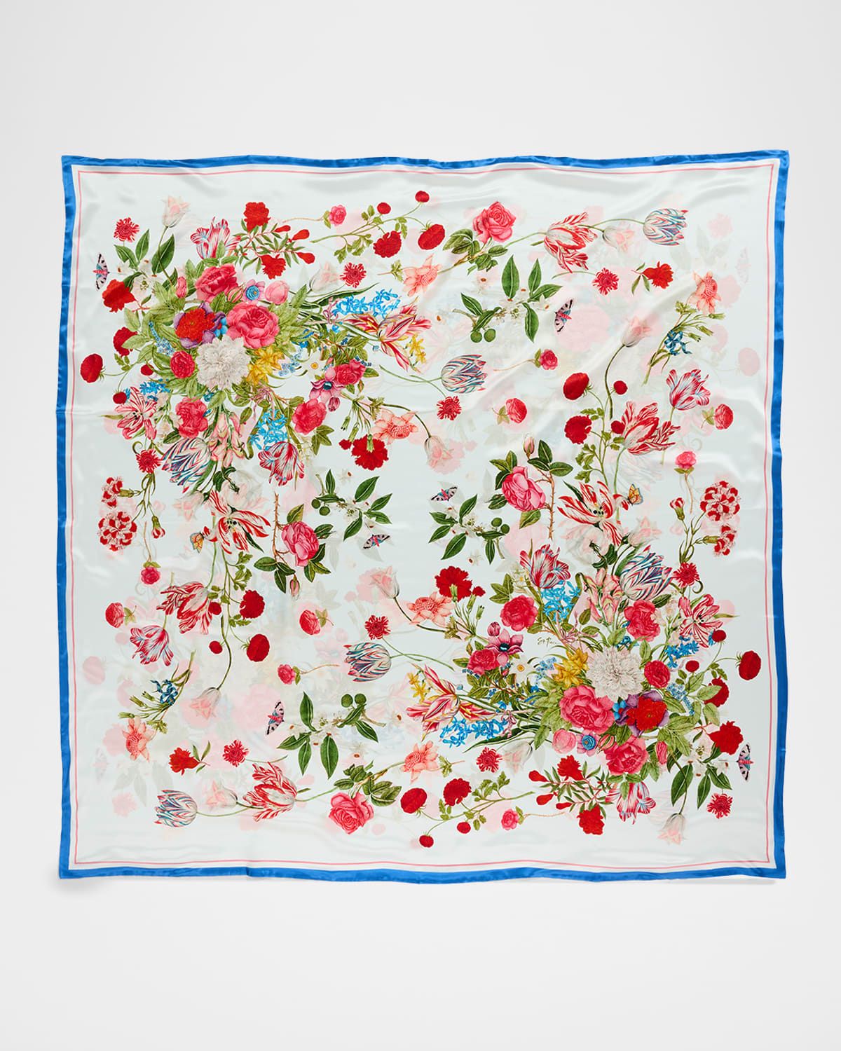 Beatice Double-Sided Large Square Silk Scarf