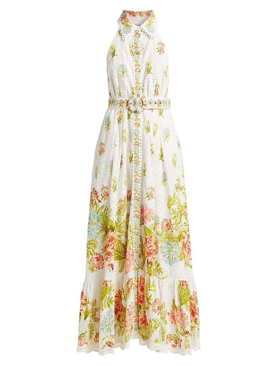 Women's Dhun Floral Maxi Shirtdress - Size Large