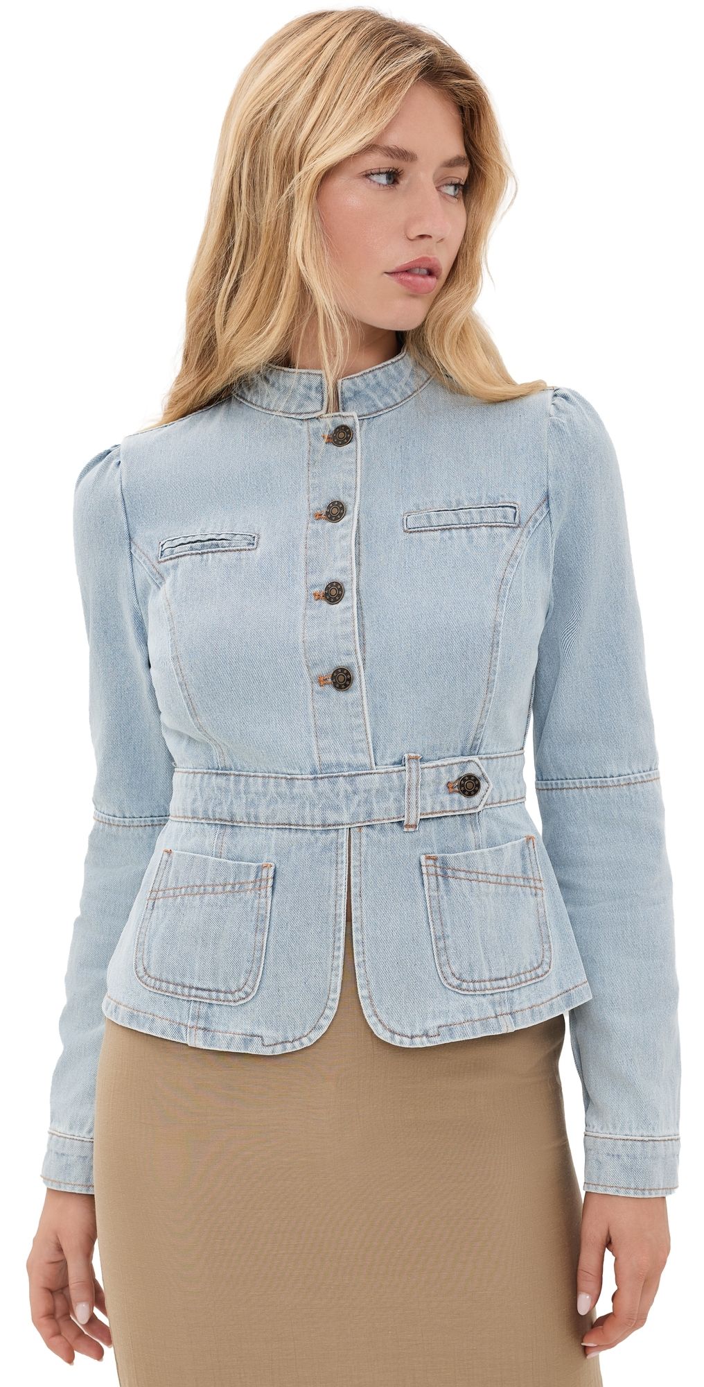 Lioness Brooklyn Denim Jacket Light Denim XL