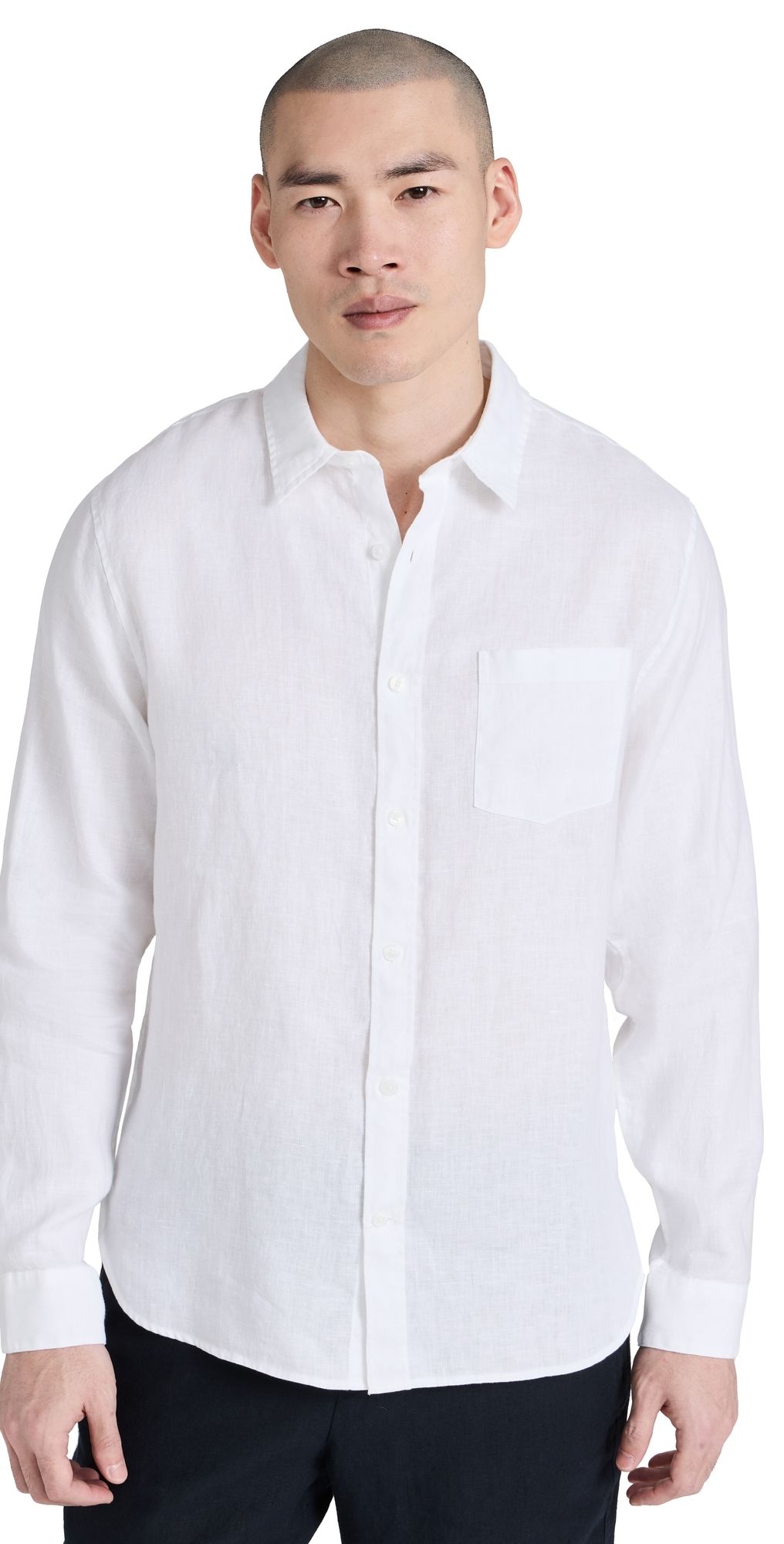 Vince Linen Shirt Optic White XXL