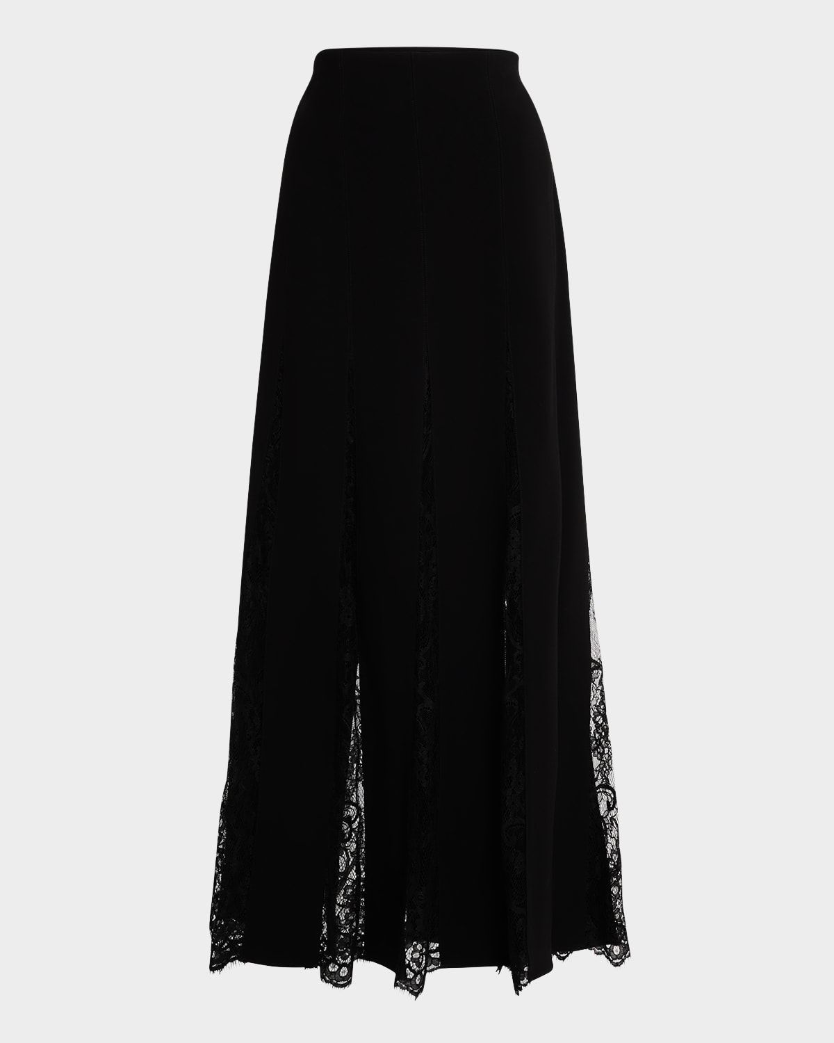 Mira Pleated Lace Maxi Skirt