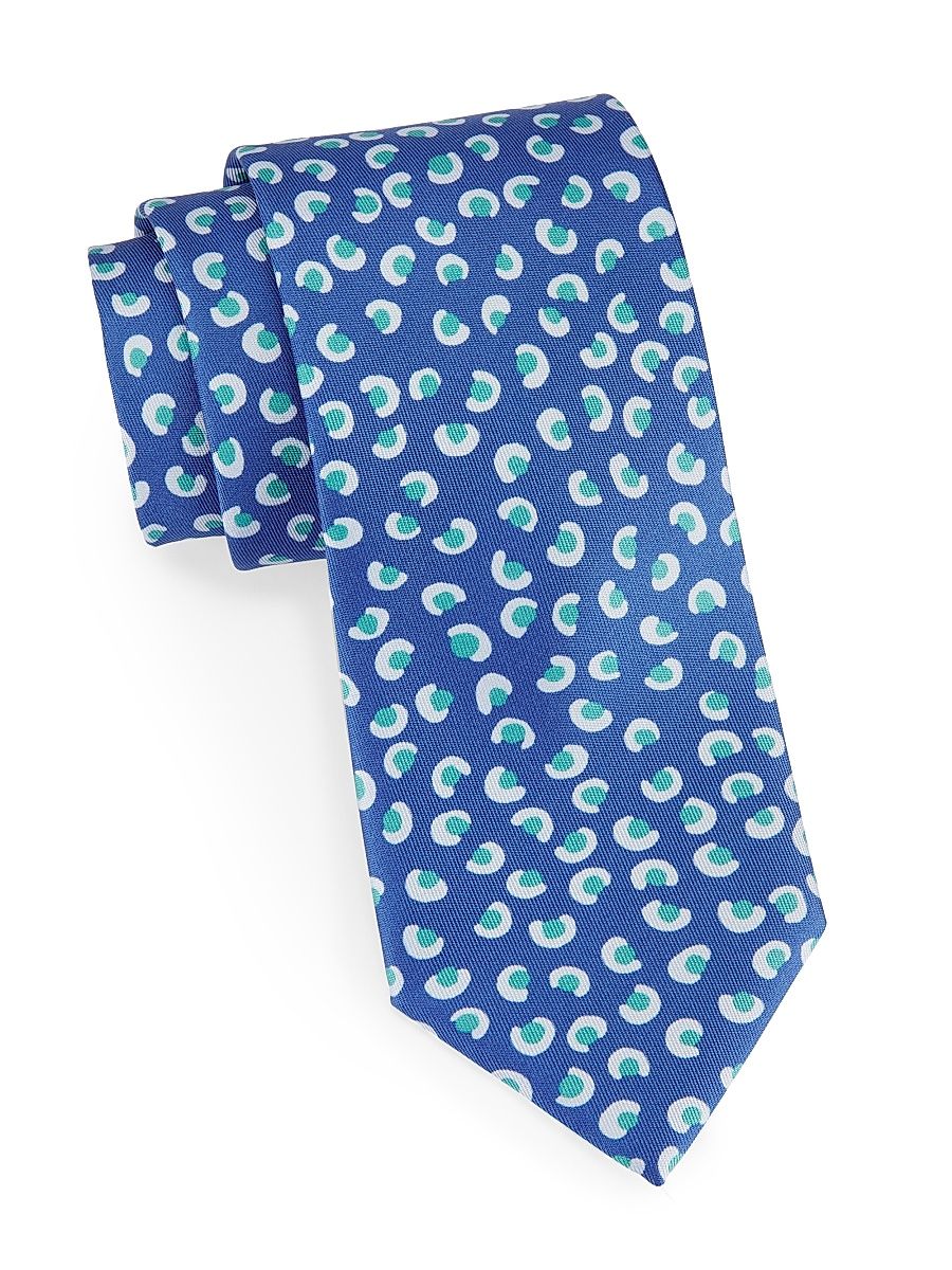Men's Bean Silk Tie - Blue Aqua