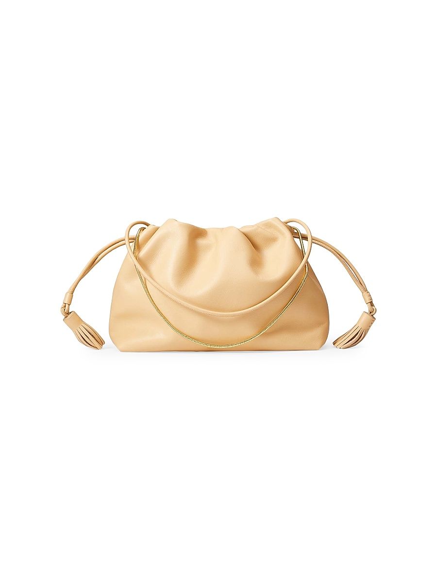 Women's Stash Leather Shoulder Bag - Sand